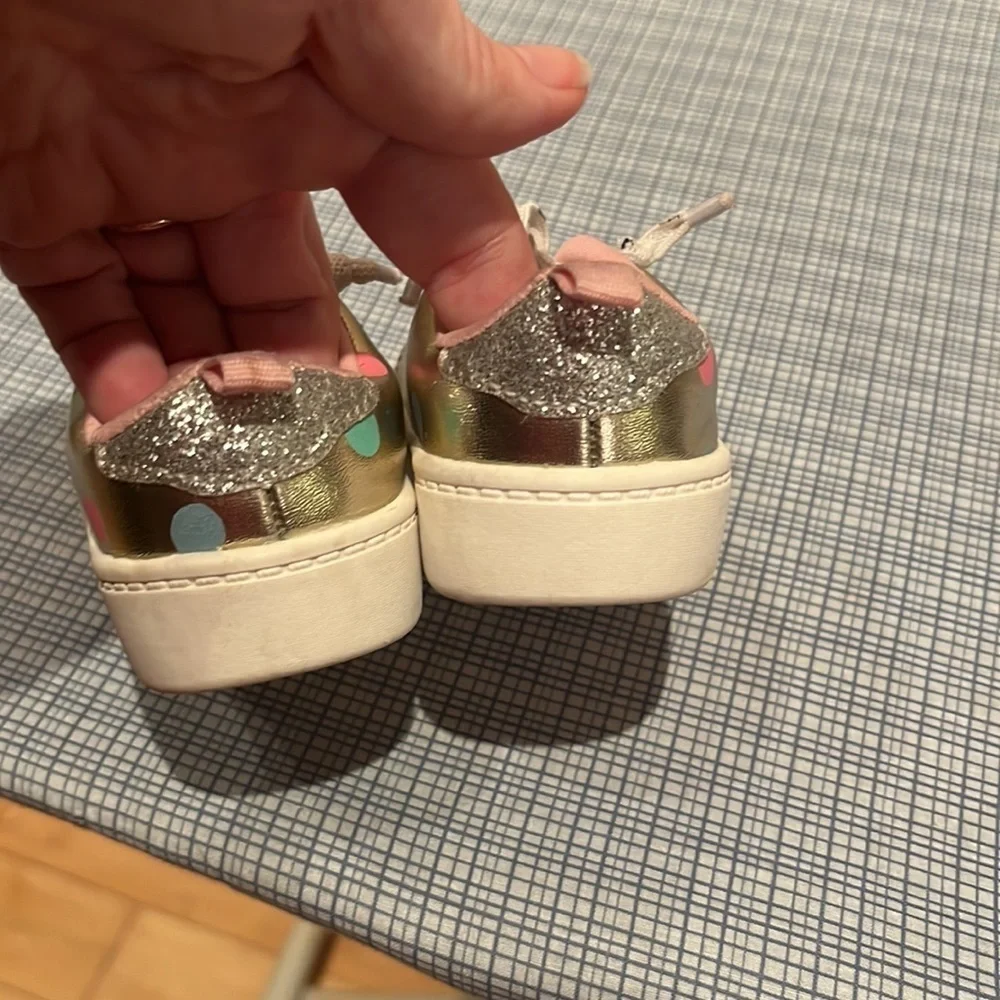 Carter’s Gold Polka Dot Baby Sneakers Size 4